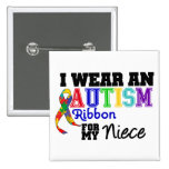 Llevo una cinta del autismo para mi sobrina pins