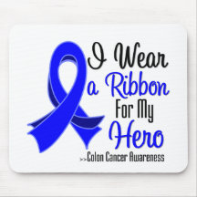 Llevo una cinta para mi héroe - cáncer de colon alfombrilla de ratones