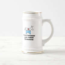 Lloro porque usted votó la camiseta del bebé del d tazas