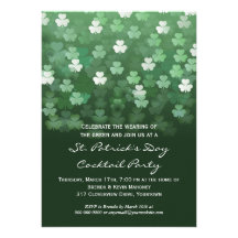 Llover la invitación del fiesta del día del St Pat