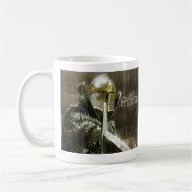 Lluvia del caballero taza de café