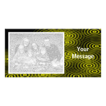Lluvia eléctrica - amarillo tarjeta fotográfica personalizada