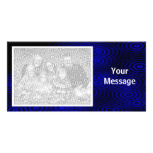 Lluvia eléctrica - azul tarjeta fotografica personalizada