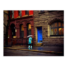 Lluvia - Greenwich Village - New York City Tarjeta Postal