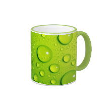 Lluvia verde taza de café
