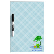 Lluvia y ranas lindas del corazón del amor - el am tablero blanco