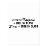 Lo que sucede - clase de inglés postal