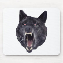 Lobo de la locura tapetes de ratón