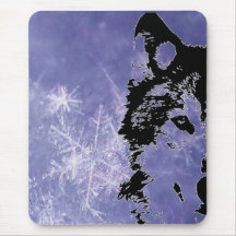 Lobo de la nieve alfombrilla de ratones