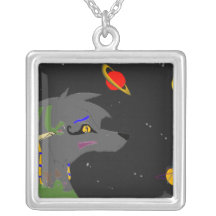 lobo del espacio neckless collares