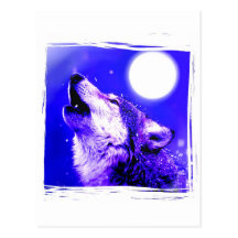 Lobo del grito tarjetas postales