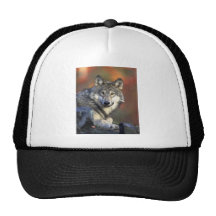 lobo gris del timberwolf gorras de camionero