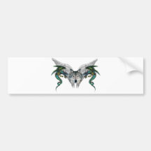 lobo místico etiqueta de parachoque