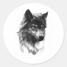 Lobo solitario - pegatina