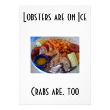 LOBSTERS/CRABS EN LA INVITACIÓN DEL HIELO