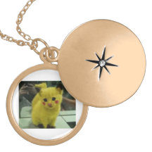 locket del picachu del oro colgantes