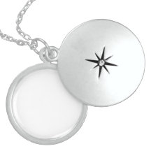 Locket redondo de la plata esterlina colgantes personalizados
