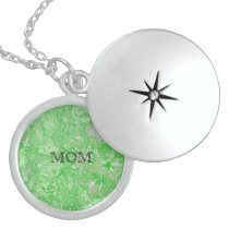 Locket verde del follaje collares