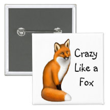 Loco como un Pin del personalizable del Fox