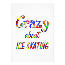 Loco por el patinaje de hielo invitación personalizada