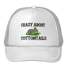 Loco por los conejos de rabo blanco gorros  