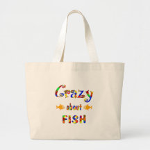 Loco por pescados bolsa lienzo