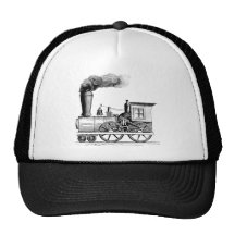 Locomotora de vapor de antaño gorro de camionero