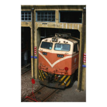 Locomotora en la casa de máquinas de Changhua, Tai Fotografia
