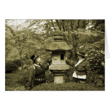 Locura en los jardines japoneses tarjetón