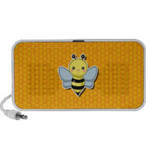 Locutores felices de la abeja altavoces de viajar