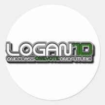 Logan para el presidente etiqueta redonda