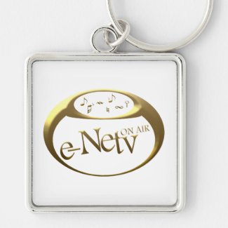 Logo e-Netv ON AIR llavero cuadrado