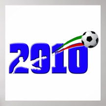 Logotipo 2010 de Azzurri del fútbol de Italia Posters