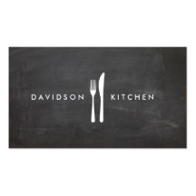 Logotipo 3 de la bifurcación y del cuchillo para e plantilla de tarjeta de negocio