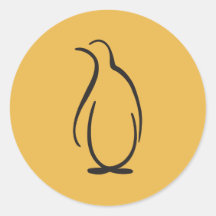 Logotipo alfa del pingüino de la phi de la theta pegatinas redondas