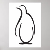 Logotipo alfa del pingüino de la phi de la theta posters