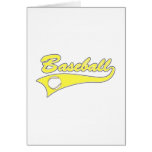 Logotipo amarillo del béisbol felicitaciones