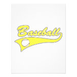Logotipo amarillo del béisbol comunicados personales 