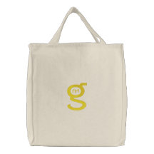 Logotipo bordado del oro del bolso w bolsa