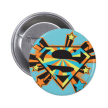 Logotipo colorido de las estrellas de Supergirl Pin