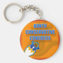 Logotipo conservador bantú del congreso llaveros personalizados