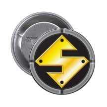 Logotipo de acero del hombre pins