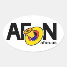 Logotipo de AFoN Calcomania De Óval