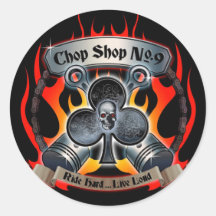 Logotipo de Chopshop No.9 Pegatina