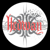 Logotipo de Hedway pegatinas