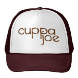 logotipo de Joe del cuppa en marrón - Gorras