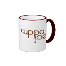 logotipo de Joe del cuppa en marrón - Tazas De Café
