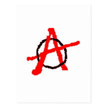 Logotipo de la anarquía tarjeta postal