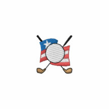 Logotipo de la bandera del golf