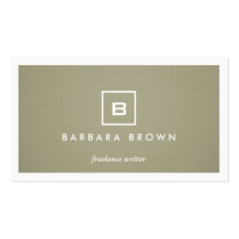 LOGOTIPO de la CAJA con SU INITIAL/MONOGRAM en el  Tarjeta De Visita
